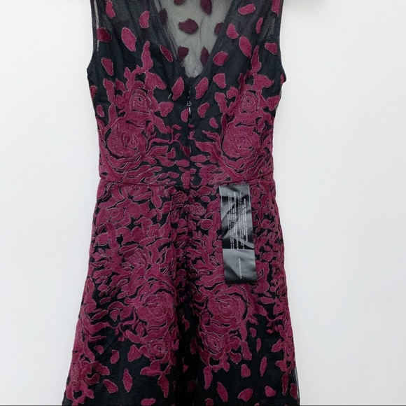 BCBGMAXAZRIA Floral Embroidered A-line Dress - Picture 2 of 5